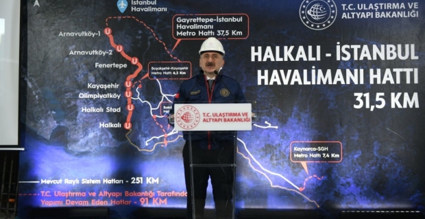 Halkalı-İstanbul Havalimanı metrosunun yüzde 60'ı tamamlandı