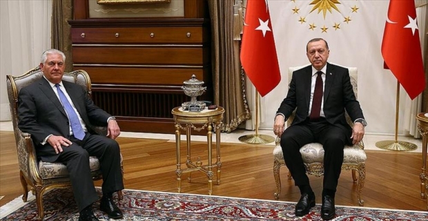Cumhurbaşkanı Erdoğan Tillerson'ı kabul etti
