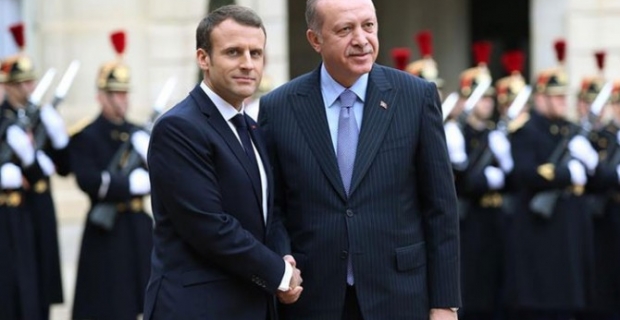 Erdoğan, Macron'la görüştü