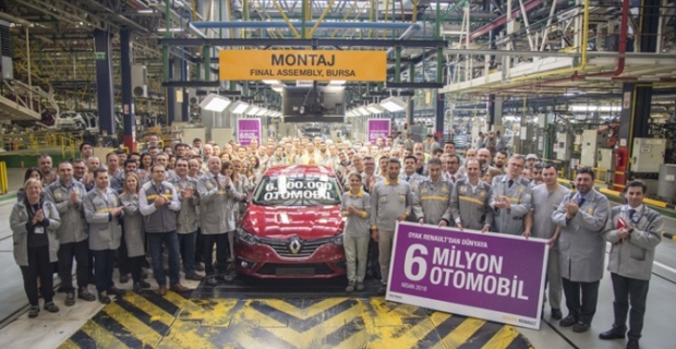 Oyak Renault, 6 milyonuncu otomobilini banttan indirdi