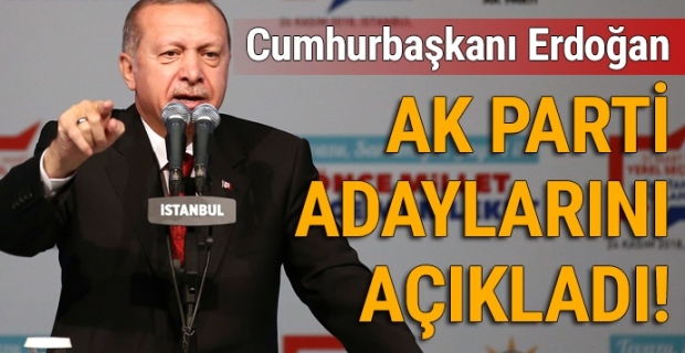 Cumhurbaşkanı Erdoğan, AK Parti adaylarını açıkladı