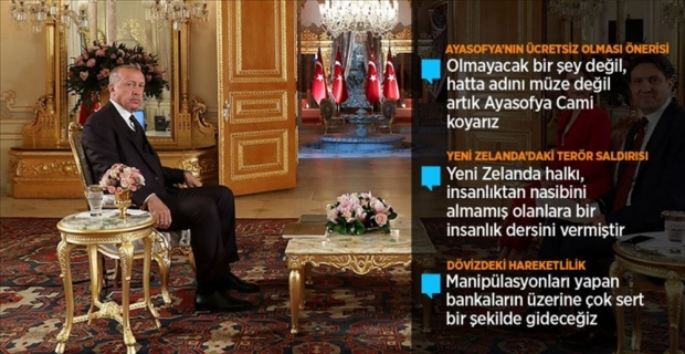 Cumhurbaşkanı Erdoğan'dan Ayasofya açıklaması