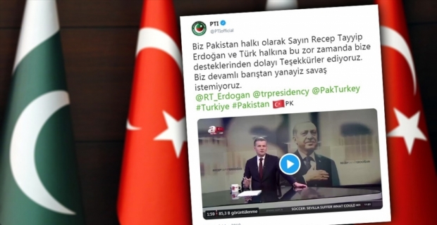 Pakistan iktidar partisinden Türkçe teşekkür