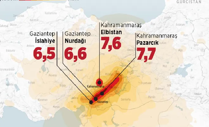 Depremde 400 kilometrelik yüzey kırığı oluştu