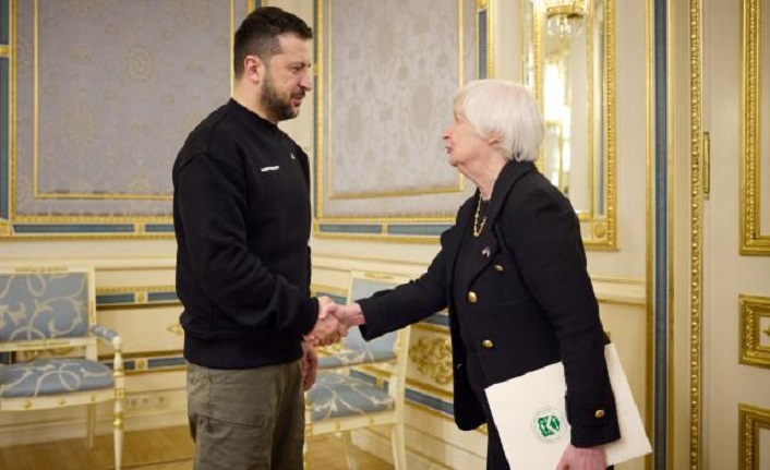 Zelenskiy, ABD Hazine Bakanı Yellen'ı Kiev'de kabul etti