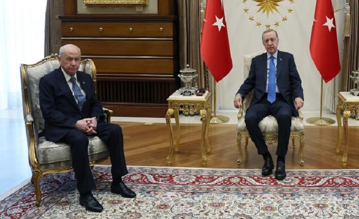 Cumhurbaşkanı Erdoğan Bahçeli ile bir araya geldi