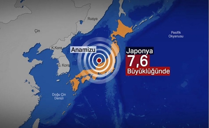 Japonya'da 7,6 büyüklüğünde deprem: Tsunami uyarısı verildi