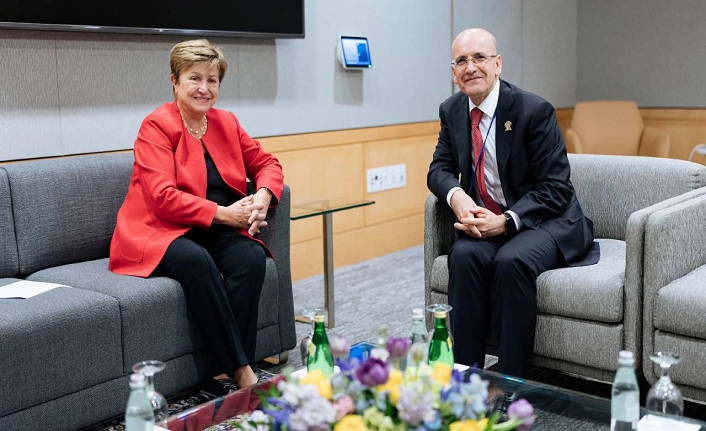 Bakan Şimşek, IMF Başkanı Georgieva ile görüştü