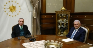 Cumhurbaşkanı Erdoğan, Binali Yıldırım, Fidan ve Akar'ı ayrı ayrı kabul etti