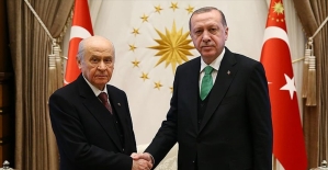 Cumhurbaşkanı Erdoğan, MHP Genel Başkanı Bahçeli'yi kabul etti