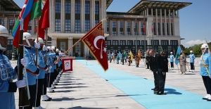 Cumhurbaşkanı Erdoğan, Aliyev'i resmi törenle karşıladı