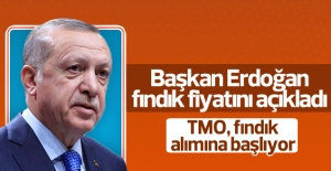 Erdoğan, fındık alım fiyatını açıkladı