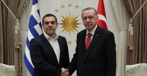 Cumhurbaşkanı Erdoğan, Yunanistan Başbakanı Çipras'ı kabul etti