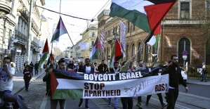 Avusturya'da İsrail ve ABD karşıtı gösteri