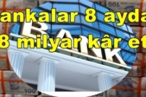 Bankalar 8 ayda 38 milyar kâr etti