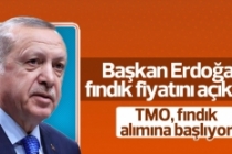 Erdoğan, fındık alım fiyatını açıkladı