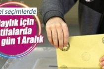 Yerel seçimlerde adaylık için istifalarda son gün 1 Aralık