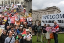 Trump Londra'da protestocularını değil destekçilerini 'kalabalık' buldu