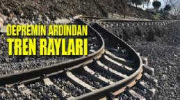 Deprem tren raylarının bükülmesine sebep oldu