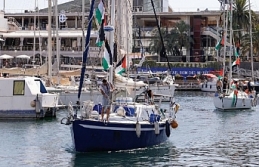 Onlarca tekne İsrail'in ablukasını kırmak ve Filistin ile dayanışma için Akdeniz'de yelken açtı