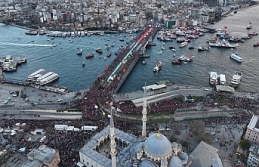 İstanbul'da büyük Gazze yürüyüşü: 520 bin kişi alanda