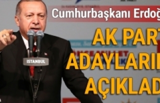 Cumhurbaşkanı Erdoğan, AK Parti adaylarını açıkladı