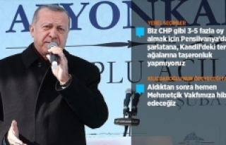 Cumhurbaşkanı Erdoğan: Terör ağalarına taşeronluk...
