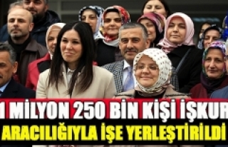 '1 milyon 250 bin kişi İŞKUR aracılığıyla...