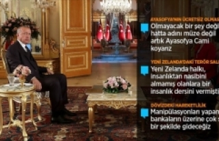 Cumhurbaşkanı Erdoğan'dan Ayasofya açıklaması