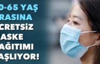 20-65 yaş arasına ücretsiz maske dağıtılacak