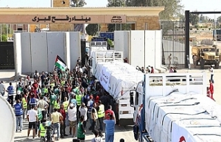 Mısır, Gazze yardımları için sınır bölgesindeki...