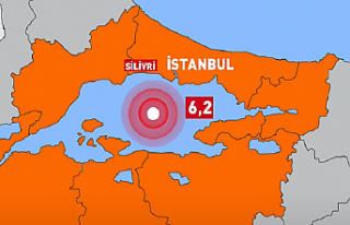İstanbul'da 6,2 büyüklüğünde deprem