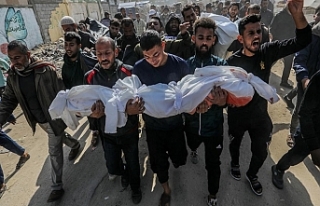 Soykırımcı İsrail'in Gazze'ye saldırılarında...