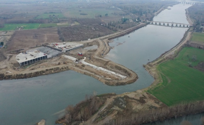Meriç Nehri'nden elektrik üretilecek santralde geri sayım başladı
