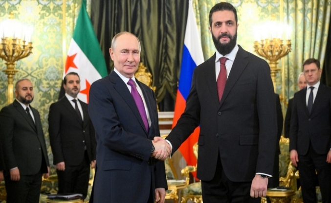 Putin'le Şara Moskova'da görüştü: "Suriye'nin toprak bütünlüğünü her zaman savunduk"