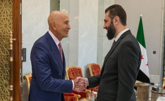 Suriye Cumhurbaşkanı Şara, ABD'nin Suriye Özel Temsilcisi Barrack'ı kabul etti