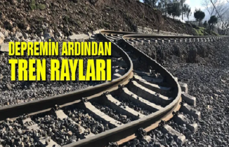 Deprem tren raylarının bükülmesine sebep oldu